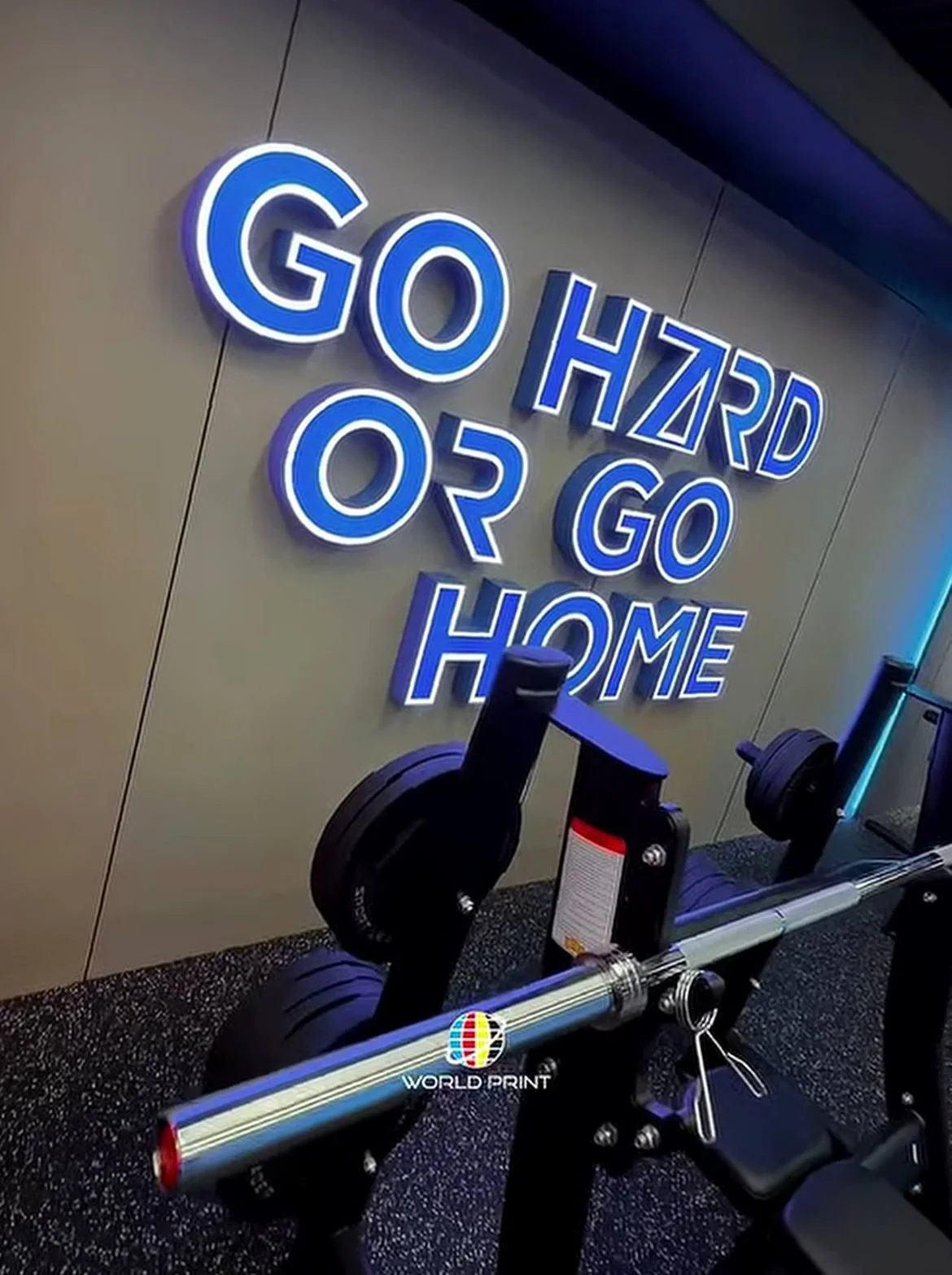 Интерьерные световые буквы Go Hard or Go Home